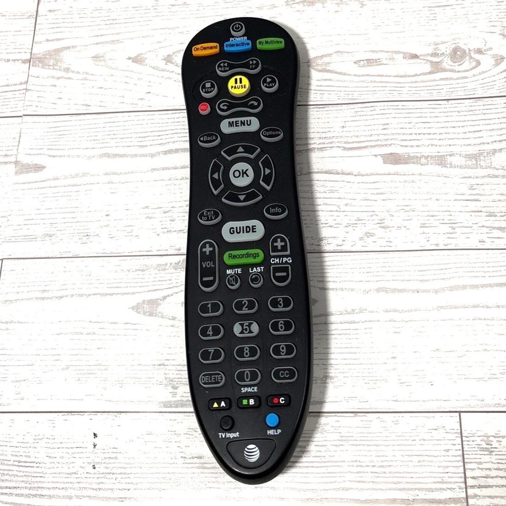 AT&T U-verse S30-S1B Standard Remote Control Black Backlit Universal TV UNTESTED